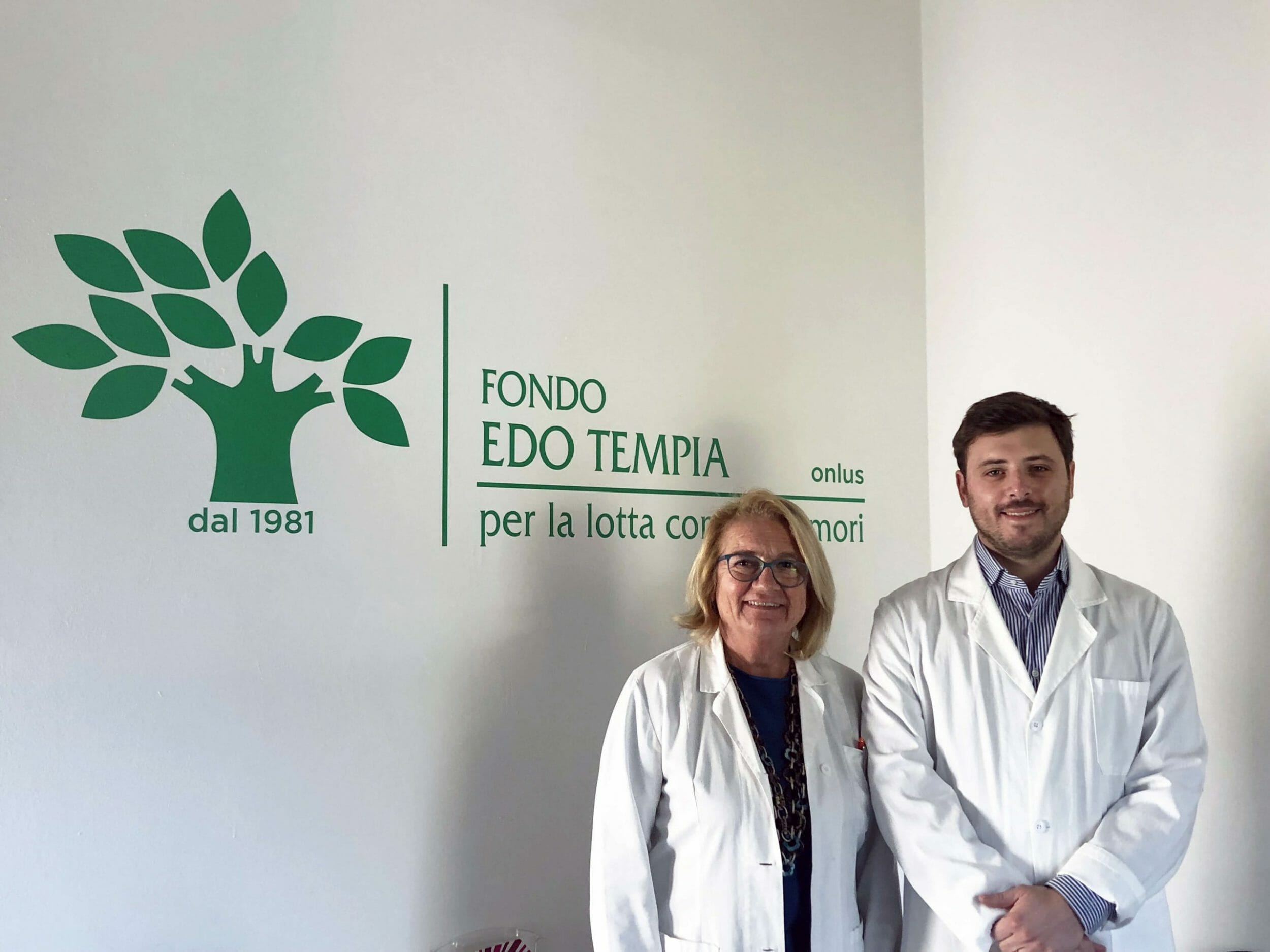 Ernesto Amosso con il direttore sanitario del Fondo Edo Tempia Adriana Paduos