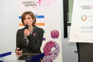 Giovanna Chiorino durante la presentazione della ricerca a Milano